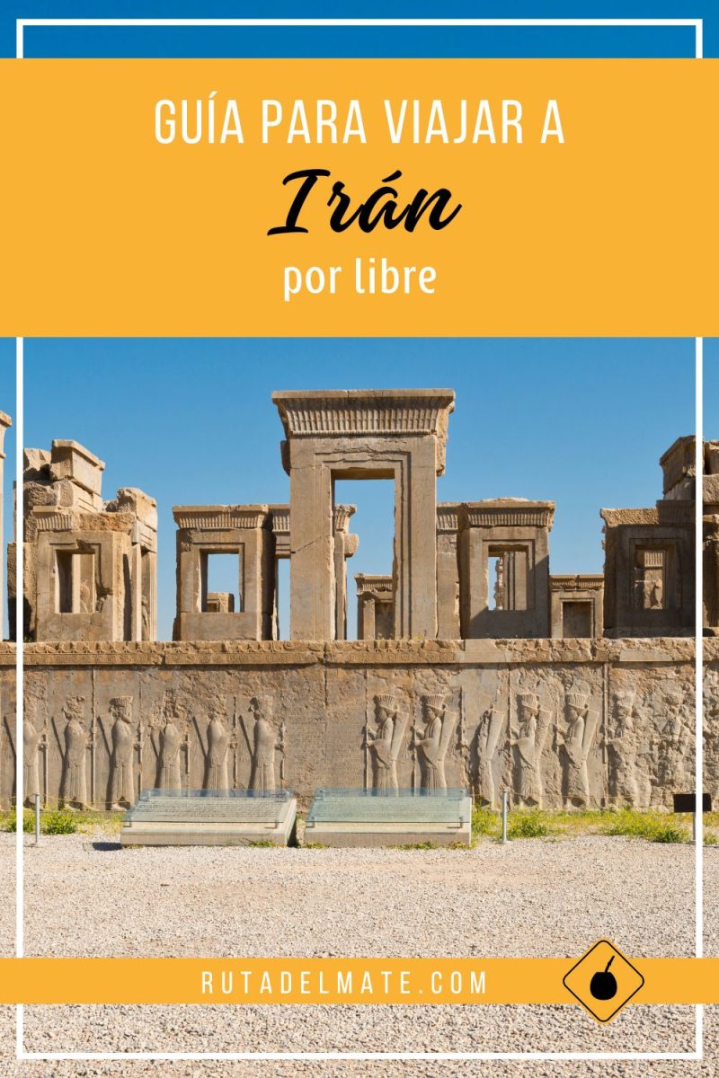 Pin Guía para viajar a Irán por libre, con una foto de Persépolis